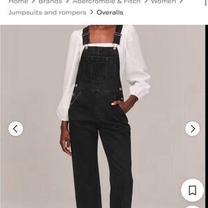 Abercrombie & Fitch Black Denim Jumpsuit